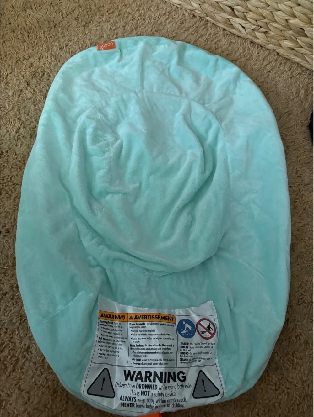 Boon mint baby bathtub cover washable